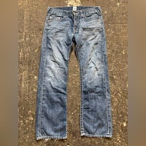 True Religion Men's Straight Blue Jeans